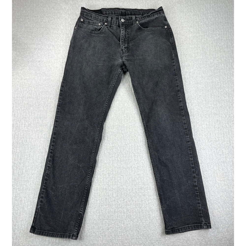 Levi's 559 loose Relaxed Straight Jeans Mens W34 L32 Fits 32X30 Black wash